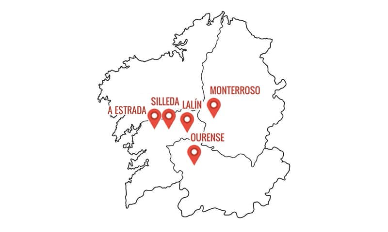 Cuatro delegaciones en Galicia